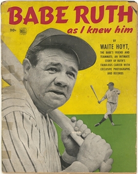 1948 Babe Ruth "As I Knew Him" Book By Waite Hoyt